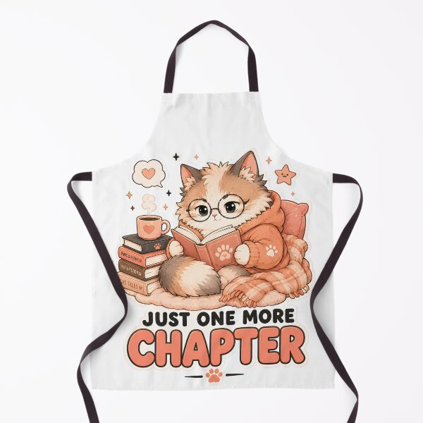 Item preview, Book Lover Cat Just One More Chapter Sticker designed and sold by MoodCats.