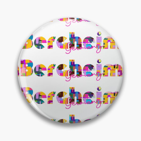 Item preview, Bergheim, Germany, Vibrant Abstract City Typography Art designed and sold by Wanderful-roads.