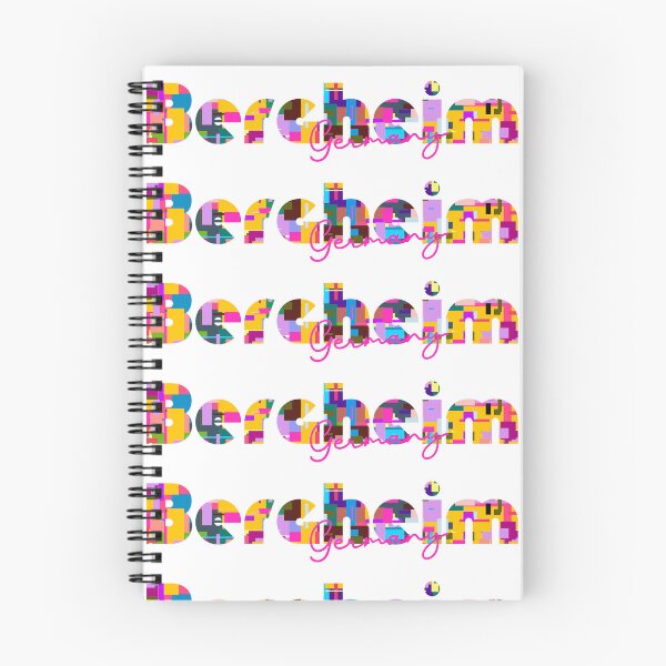 Item preview, Bergheim, Germany, Vibrant Abstract City Typography Art designed and sold by Wanderful-roads.