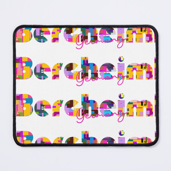 Item preview, Bergheim, Germany, Vibrant Abstract City Typography Art designed and sold by Wanderful-roads.