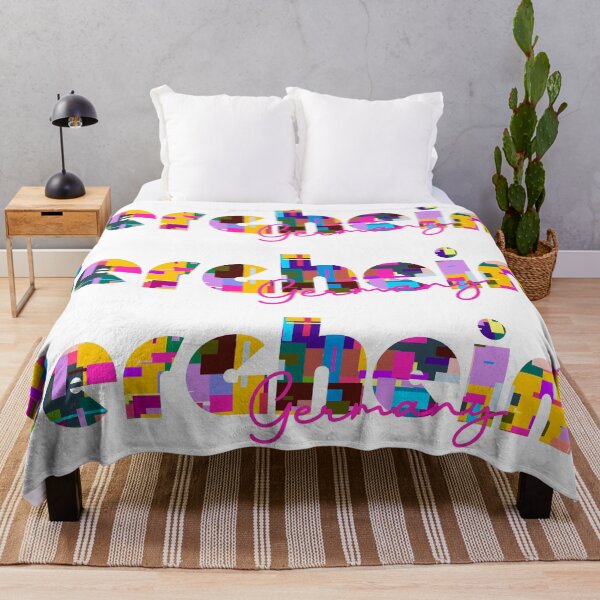 Item preview, Bergheim, Germany, Vibrant Abstract City Typography Art designed and sold by Wanderful-roads.