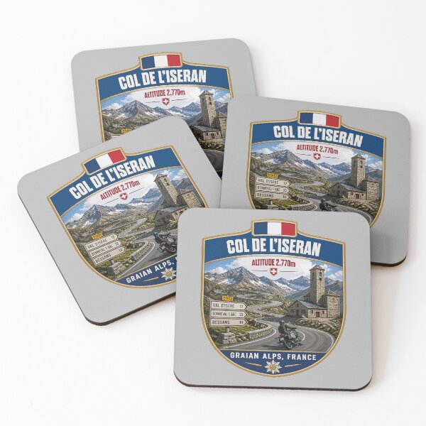 Item preview, Col de L'Iseran France Motorcycle Sticker TShirt 08 designed and sold by OuterShellUK.