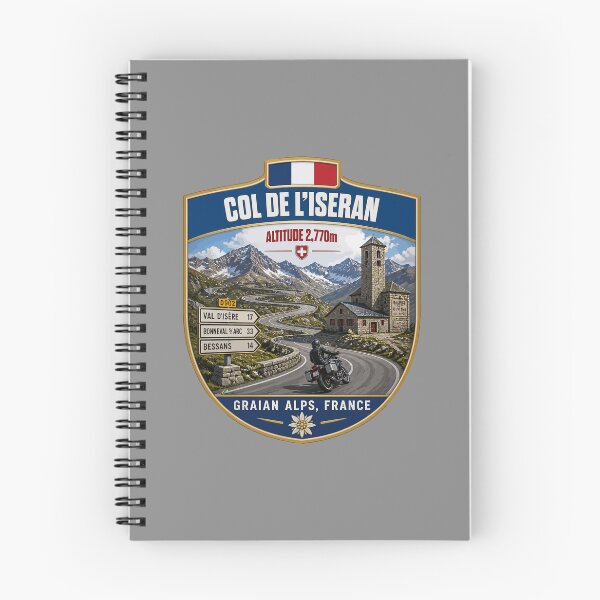 Item preview, Col de L'Iseran France Motorcycle Sticker TShirt 08 designed and sold by OuterShellUK.