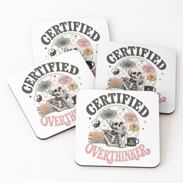 Item preview, Certified Overthinker Aesthetic Skeleton Design designed and sold by PixelModeShop.