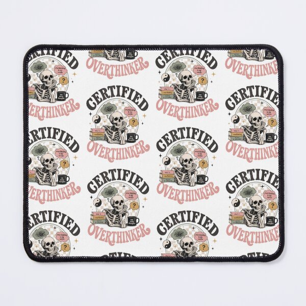 Item preview, Certified Overthinker Aesthetic Skeleton Design designed and sold by PixelModeShop.