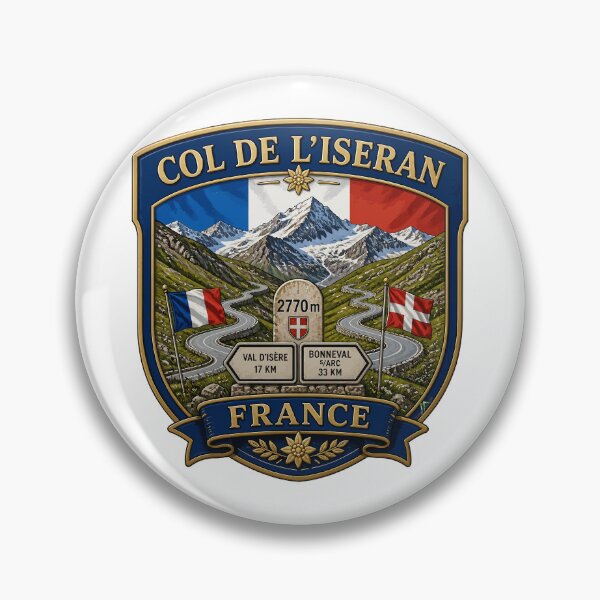 Item preview, Col de L'Iseran France Motorcycle Sticker TShirt 07 designed and sold by OuterShellUK.