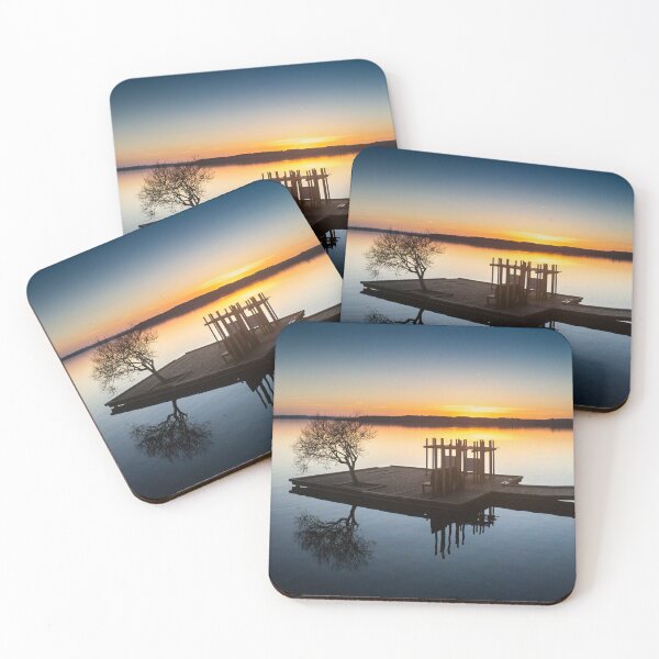 Item preview, azure lake sunset designed and sold by Cheneuil.