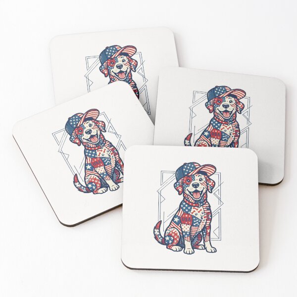 Item preview, Patriotic American Flag Dog 4th Of July designed and sold by dudelinart.