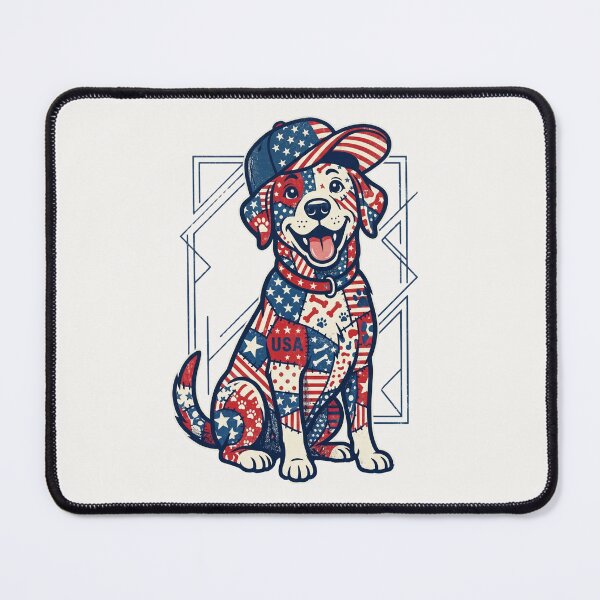 Item preview, Patriotic American Flag Dog 4th Of July designed and sold by dudelinart.