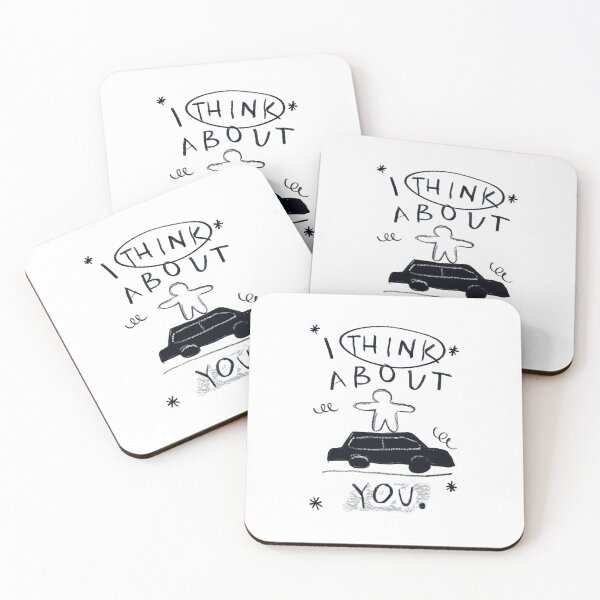 Item preview, Iliustrasi  doodle monokrom i think about you designed and sold by thecapy.