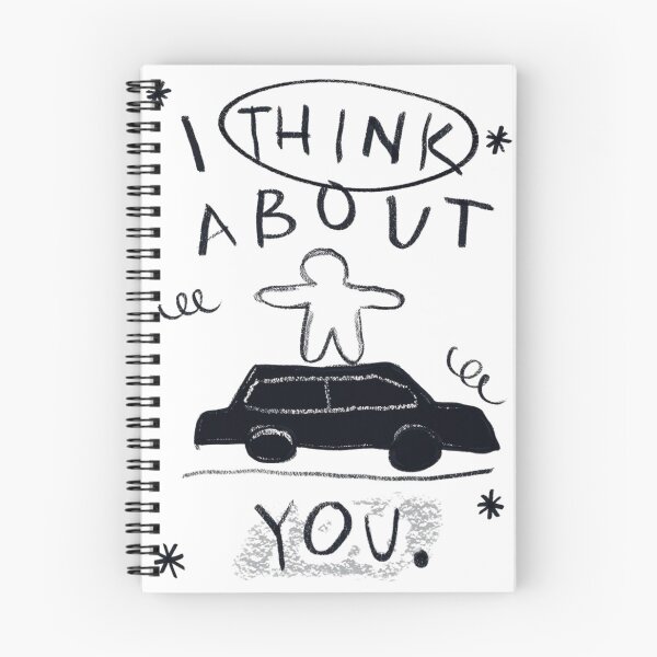 Item preview, Iliustrasi  doodle monokrom i think about you designed and sold by thecapy.