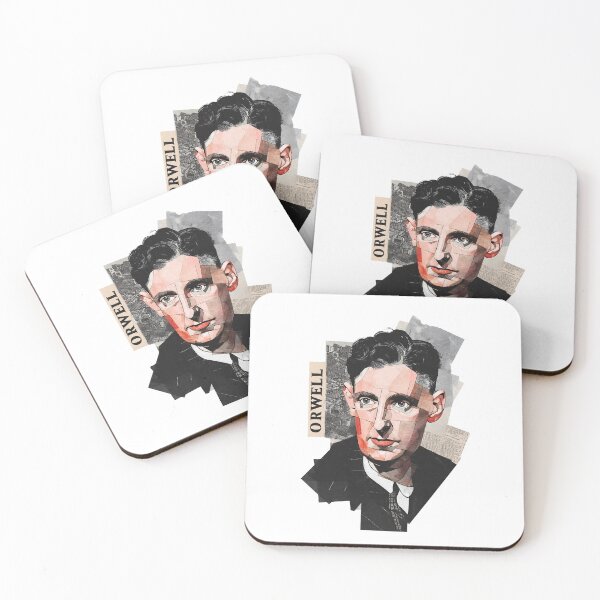 Item preview, Orwell – Literary Collage Portrait Art Print | 1984 Doublethink Dystopian Poster designed and sold by OzzFrequency.