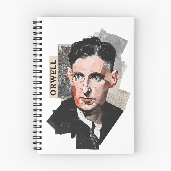 Item preview, Orwell – Literary Collage Portrait Art Print | 1984 Doublethink Dystopian Poster designed and sold by OzzFrequency.