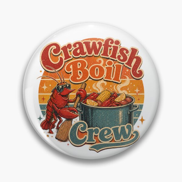 Item preview, Crawfish Boil Crew Retro Party Design designed and sold by PixelModeShop.