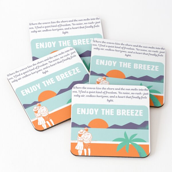 Item preview, Where Waves Meet Peace – Beach Aesthetic Quote Design designed and sold by Jhanak's Art.