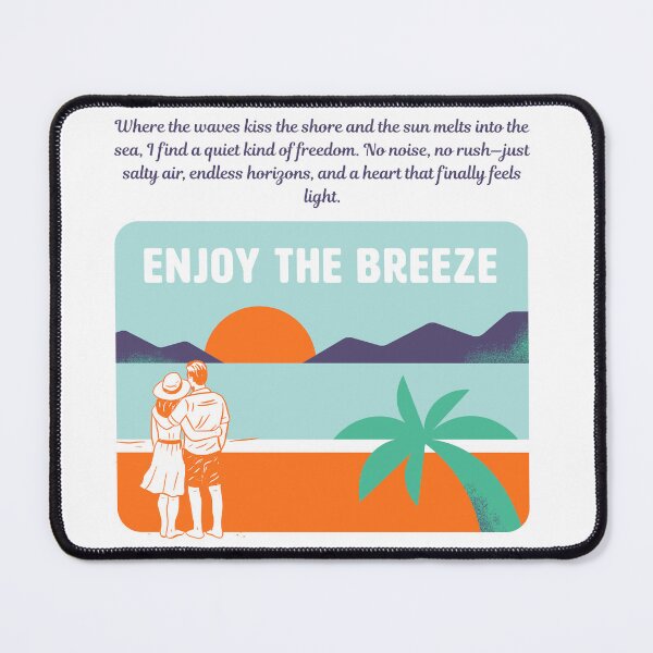 Item preview, Where Waves Meet Peace – Beach Aesthetic Quote Design designed and sold by Jhanak's Art.