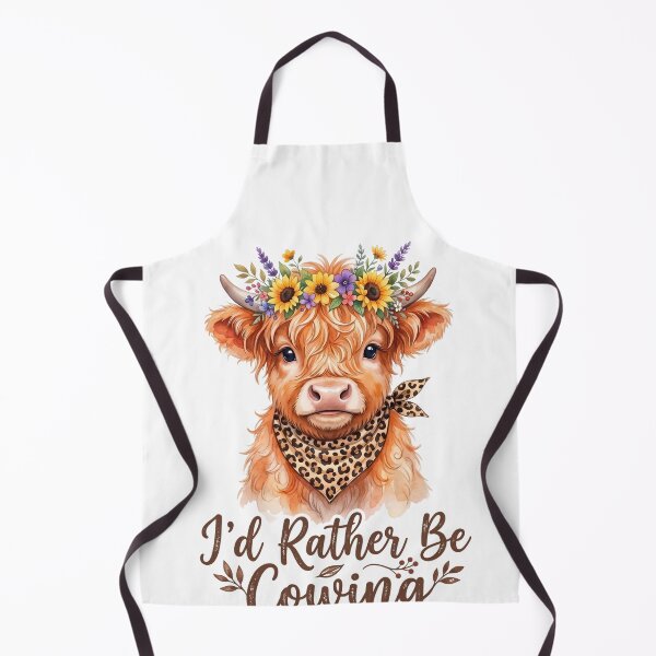 Item preview, I’d Rather Be Cowing Cute Highland Cow designed and sold by PixelModeShop.