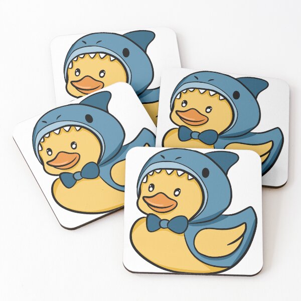 Item preview, Cute Duck in Shark Costume Kawaii Animal designed and sold by LYAN-STORE.
