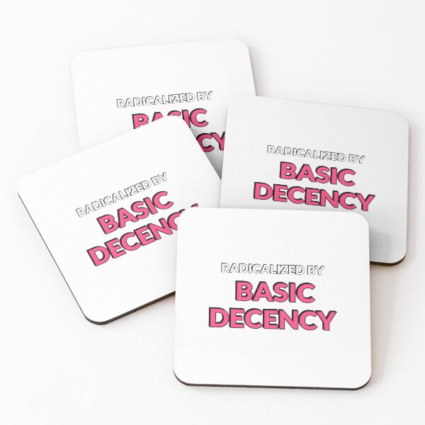 Item preview, Radicalized By Basic Decency - Pink Text designed and sold by Inspirationmotivation.