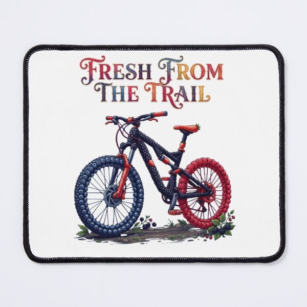 Item preview, Fresh from the Trail — Berry Bike Art for Adventure Lovers designed and sold by Ar0undTheW0rld.