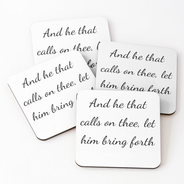 Item preview, "And he that calls on thee, let him bring forth" - handwriting black designed and sold by ariksworld.