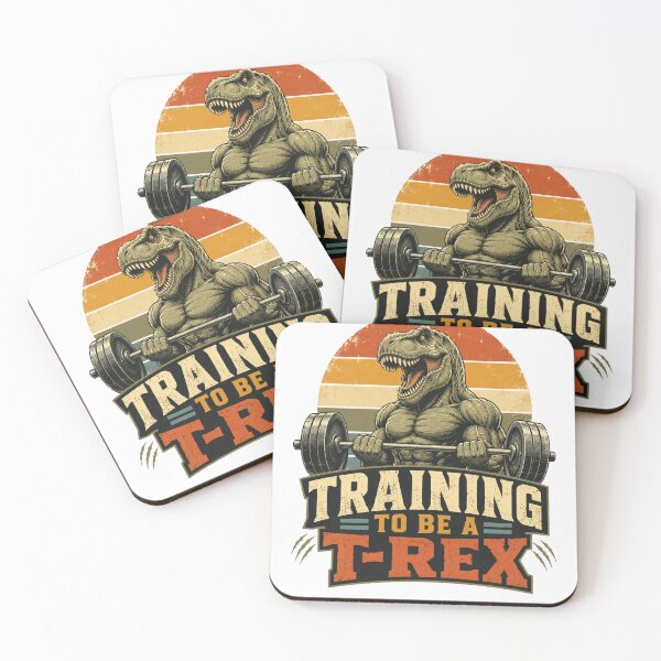 Item preview, Training To Be A T‑Rex Gym Dinosaur designed and sold by PixelModeShop.