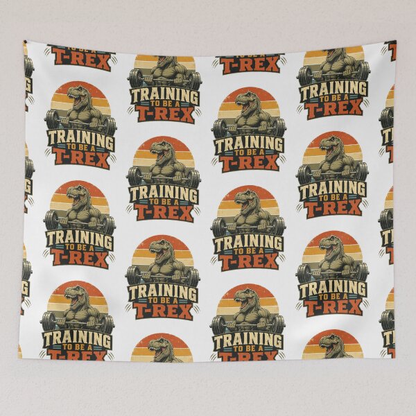 Item preview, Training To Be A T‑Rex Gym Dinosaur designed and sold by PixelModeShop.
