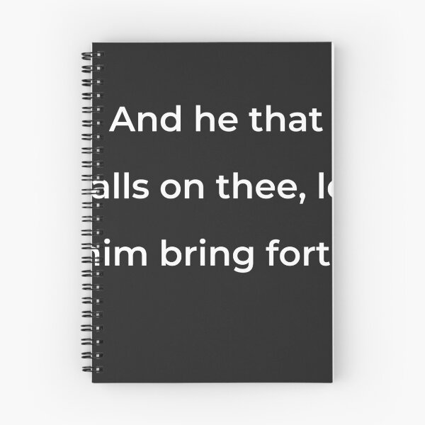 Item preview, "And he that calls on thee, let him bring forth" - print white designed and sold by ariksworld.