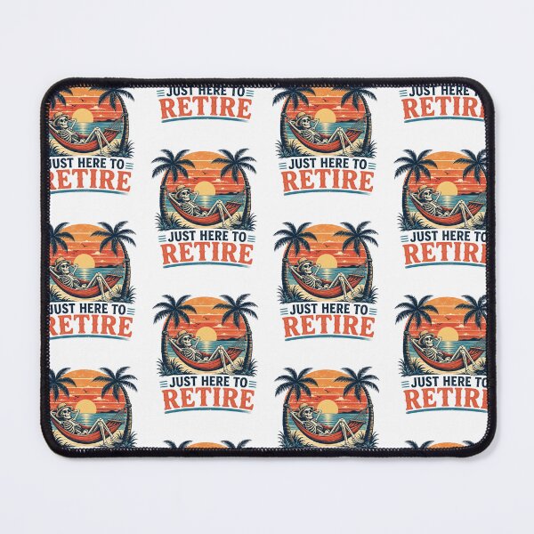 Item preview, Just Here To Retire Tropical Skeleton designed and sold by PixelModeShop.