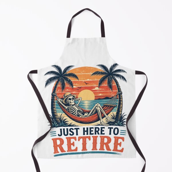 Item preview, Just Here To Retire Tropical Skeleton designed and sold by PixelModeShop.