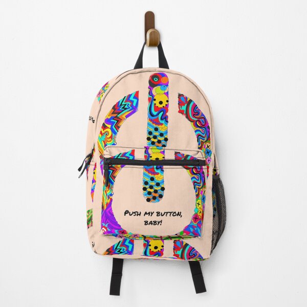Item preview, Psychedelic Power Symbol Art - Push my button,baby! designed and sold by Stitched Stories.
