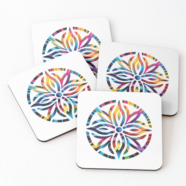 Item preview, Vibrant Circle Bloom Geometric Flower Art designed and sold by Osmose-Studio ⭐⭐⭐⭐⭐.