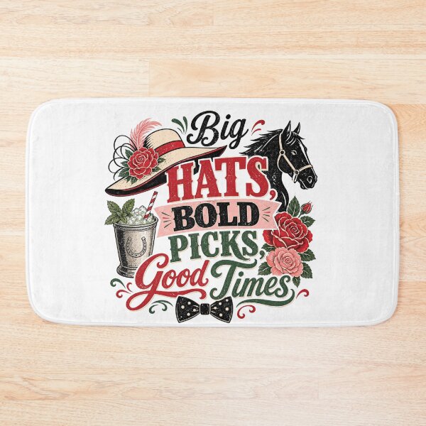 Item preview, Big Hats Bold Picks Good Times Derby Design designed and sold by PixelModeShop.