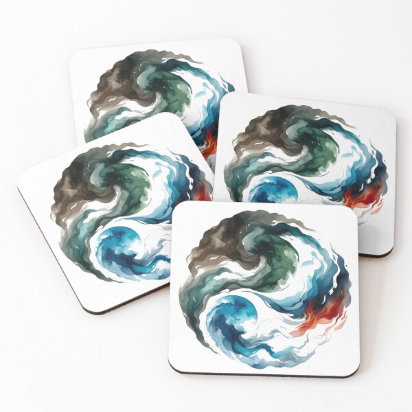 Item preview, Nature in Balance Elemental Earth Watercolor Art designed and sold by LuminShadowArt.