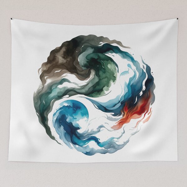 Item preview, Nature in Balance Elemental Earth Watercolor Art designed and sold by LuminShadowArt.