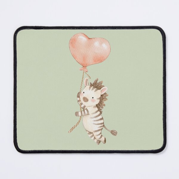 Item preview, Cute Baby Zebra with Heart Balloon Watercolor Illustration | Nursery Animal Art | Safari Baby Decor designed and sold by SaitonG.