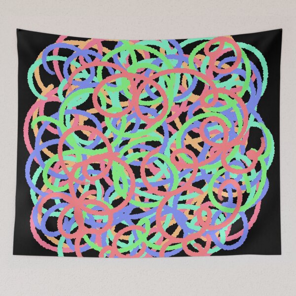 Item preview, Colorful Scribble Pattern Artistic Abstract Design designed and sold by ubborn.