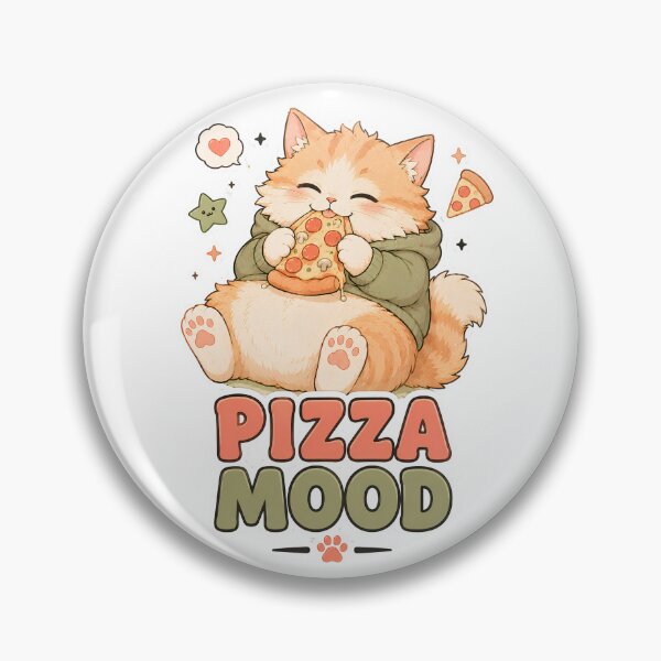 Item preview, Pizza Cat Cute Cat Eating Pizza Sticker designed and sold by MoodCats.