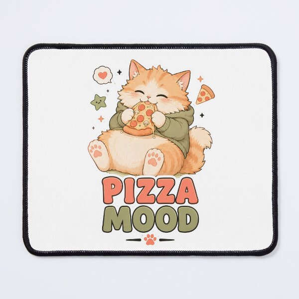 Item preview, Pizza Cat Cute Cat Eating Pizza Sticker designed and sold by MoodCats.