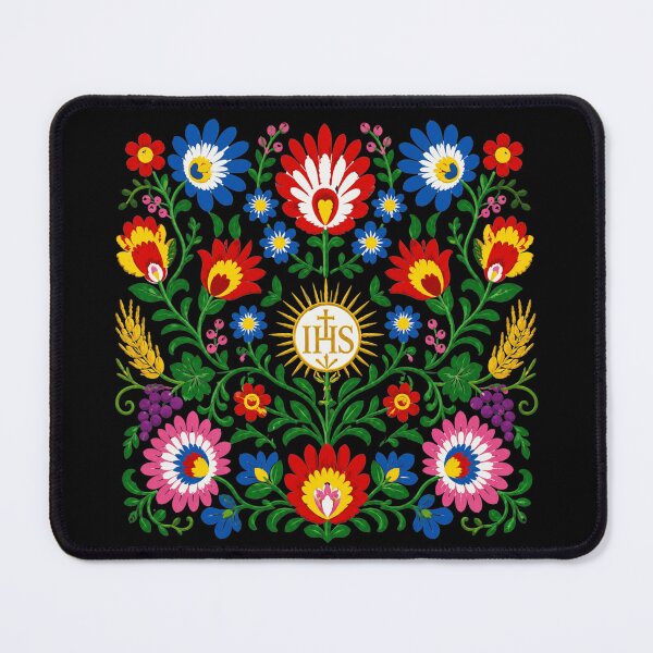 Item preview, IHS Eucharistic Folk Art – Rozbark Floral Design designed and sold by Airimo.