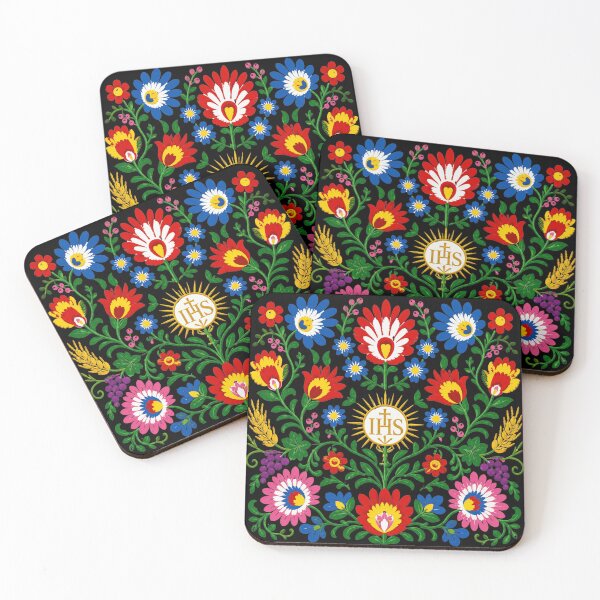 Item preview, IHS Eucharistic Folk Art – Rozbark Floral Design designed and sold by Airimo.