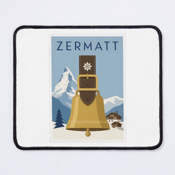 Item preview, Zermatt Swiss Cowbell Matterhorn Travel Poster designed and sold by Beyond Destinations.