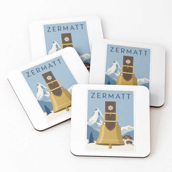 Item preview, Zermatt Swiss Cowbell Matterhorn Travel Poster designed and sold by Beyond Destinations.
