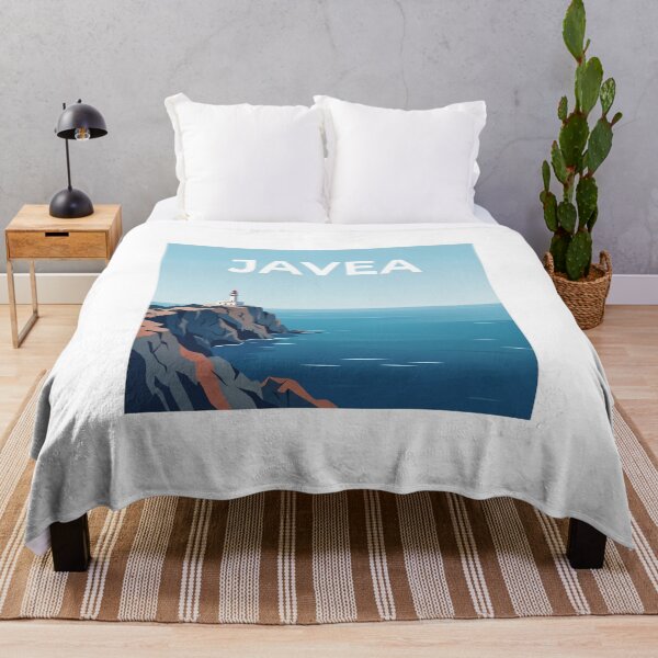 Item preview, Javea Spain Seascape Poster - Minimalist Ocean Cliff Art designed and sold by ryanguas.