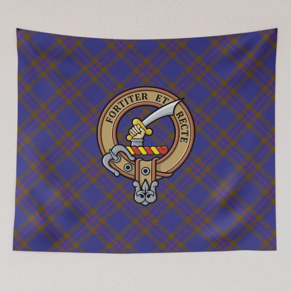 Item preview, Clan Elliot Crest over Modern Tartan designed and sold by sifis.