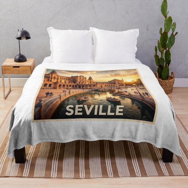 Item preview, Seville Spain Poster - Cinematic Plaza de Espana Travel Photography designed and sold by ryanguas.