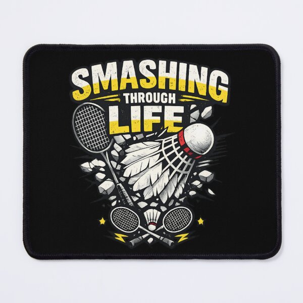Item preview, Smashing Through Life - Badminton Player Vintage designed and sold by SidTastic .