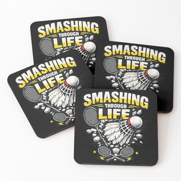 Item preview, Smashing Through Life - Badminton Player Vintage designed and sold by SidTastic .