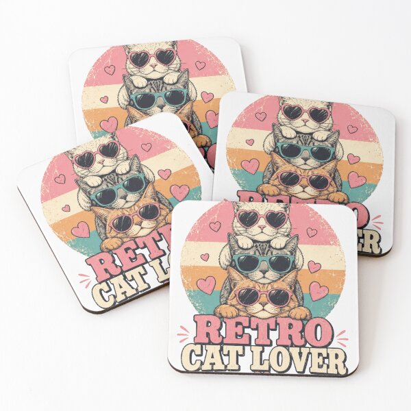 Item preview, Retro Cat Lover Aesthetic Sunglasses Cats designed and sold by PixelModeShop.