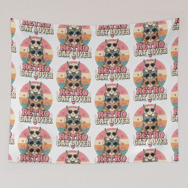 Item preview, Retro Cat Lover Aesthetic Sunglasses Cats designed and sold by PixelModeShop.